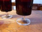 5 vintage robijnrode wijnglazen, cavalier – Luminarc, Antiek en Kunst, Antiek | Glas en Kristal, Ophalen of Verzenden