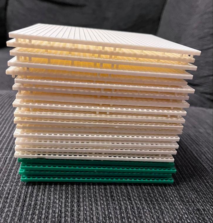 Ministeck Grondplaten - 20 stuks 13,5x13,5cm, Hobby en Vrije tijd, Ministeck, Gebruikt, (Grond)plaat, Ophalen of Verzenden