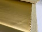 Maharam Sudden; goud glanzend; 5,6 mtr bijzondere meubelstof, Overige materialen, 120 cm of meer, Geel, Ophalen of Verzenden