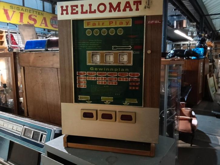 Antieke Eifel Hellomat Gokkast, Verzamelen, Automaten | Gokkasten en Fruitautomaten, Zo goed als nieuw, Overige munten, Ophalen of Verzenden