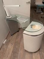Nagelstudio tafel met glazen blad, Ophalen