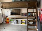 Steigerhouten hoogslaper Noah met steigerbuisframe en bureau, Kinderen en Baby's, Kinderkamer | Stapelbedden en Hoogslapers, Hoogslaper