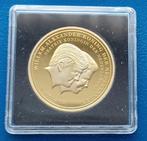 Penning Abdicatie Koningin Beatrix - 2013 Proof verguld, Postzegels en Munten, Penningen en Medailles, Verzenden, Overige materialen
