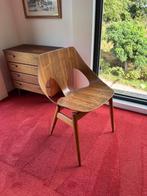 Jaren 50/60 beuken stoel met gebogen multiplex – mid-century, Ophalen
