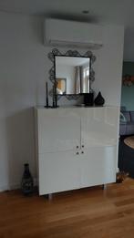 Hoogglans witte kast, Huis en Inrichting, Kasten | Dressoirs, Ophalen, 100 tot 150 cm, 25 tot 50 cm, Gebruikt