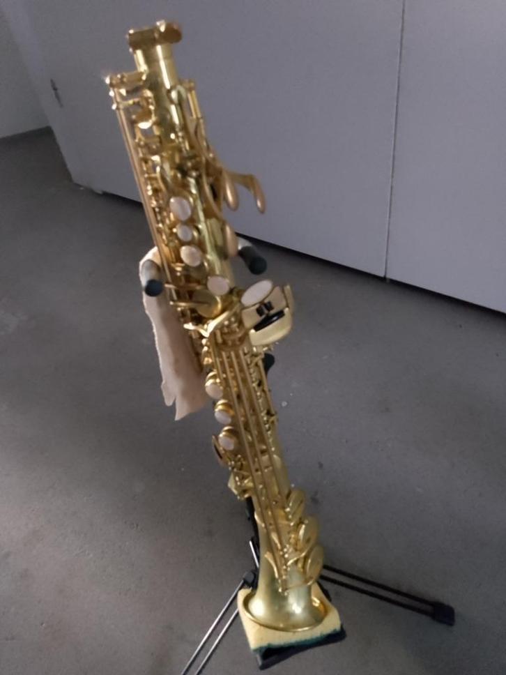 Robuuste Saxello (in bes) uit China + extraas (350 euro), Muziek en Instrumenten, Blaasinstrumenten | Saxofoons, Zo goed als nieuw