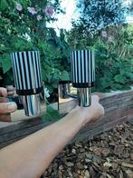 2 draaibare spots zilverkleurig met zwart wit glas, Ophalen, Zo goed als nieuw, Metaal of Aluminium, Plafondspot of Wandspot