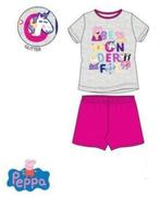 Peppa Pig Shortama Grijs/Roze - Maat 98 - 104 - 110 - 116, Ophalen of Verzenden, Nieuw, Meisje, Nacht- of Onderkleding