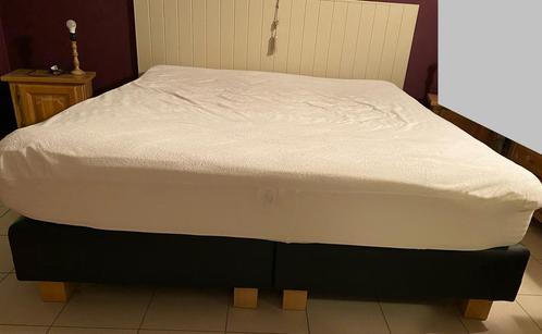 Boxspring lederlook, Huis en Inrichting, Slaapkamer | Boxsprings, Gebruikt, 180 cm, 200 cm, Tweepersoons, Ophalen