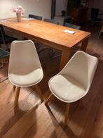 Set witte kuipstoelen eetkamer stoel, Huis en Inrichting, Ophalen, Kunststof, Wit, Kuipstoel wit eetkamerstoel