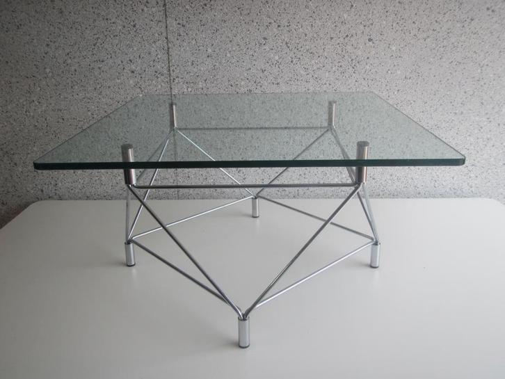 Design salontafel 70 x 70, Deens, Andreas Hansen, Eilersen, Huis en Inrichting, Tafels | Salontafels, Gebruikt, Minder dan 50 cm