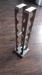 RVS wijnflesrek, Huis en Inrichting, Ophalen, Zo goed als nieuw, Metaal, 5 tot 15 flessen