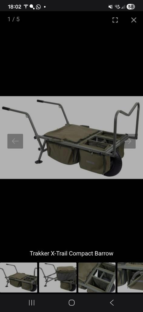 Trakker X-Trail Compact Barrow - Karper Transport, Watersport en Boten, Hengelsport | Karpervissen, Nieuw, Overige typen, Ophalen