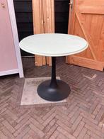 Kleine ronde eettafel studentenkamer zwate ronde poot metaal, Ophalen, 50 tot 100 cm, Rond, Zo goed als nieuw