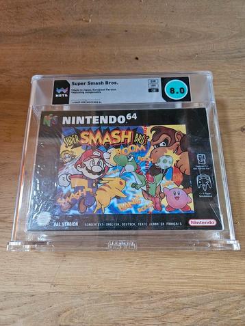 WATA Graded Red Strip sealed Super Smash Bros Nintendo 64 beschikbaar voor biedingen