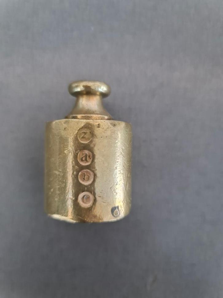 Antiek Messing Gewicht - 2 Ons - 1938, Antiek en Kunst, Antiek | Glas en Kristal, Ophalen of Verzenden