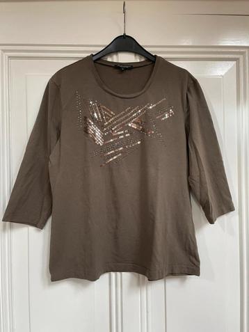 Brandtex khaki shirt 3-4 mouw maat L  beschikbaar voor biedingen