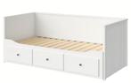 Ikea bedbank met drie lades, wit, 80x200, Eenpersoons, Wit, Ophalen of Verzenden, 80 cm