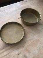 Koperen borden 15 cm diameter 2 en 4,5 cm hoog weegschaal, Ophalen of Verzenden