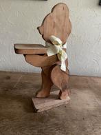 Houten bord beer met dienblad plantentafel, Ophalen of Verzenden