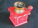 Antieke koffiemolen rood, beschilderd, Ophalen