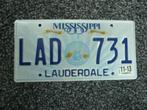 Kentekenplaat licenseplate Mississippi Lucille Guitar USA, Verzenden, Gebruikt, Auto's