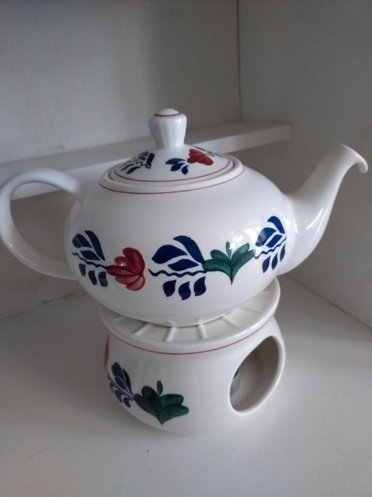 Boerenbont Theepot met Theelicht, Huis en Inrichting, Keuken | Servies, Zo goed als nieuw, Overige typen, Boerenbont, Keramiek