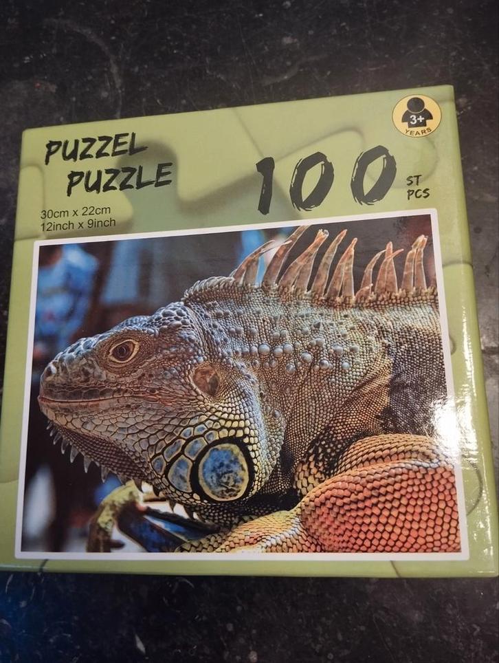 Kado tip - Complete Kameleon Puzzel - 100 Stukjes - 30x22cm, Kinderen en Baby's, Speelgoed | Kinderpuzzels, Zo goed als nieuw