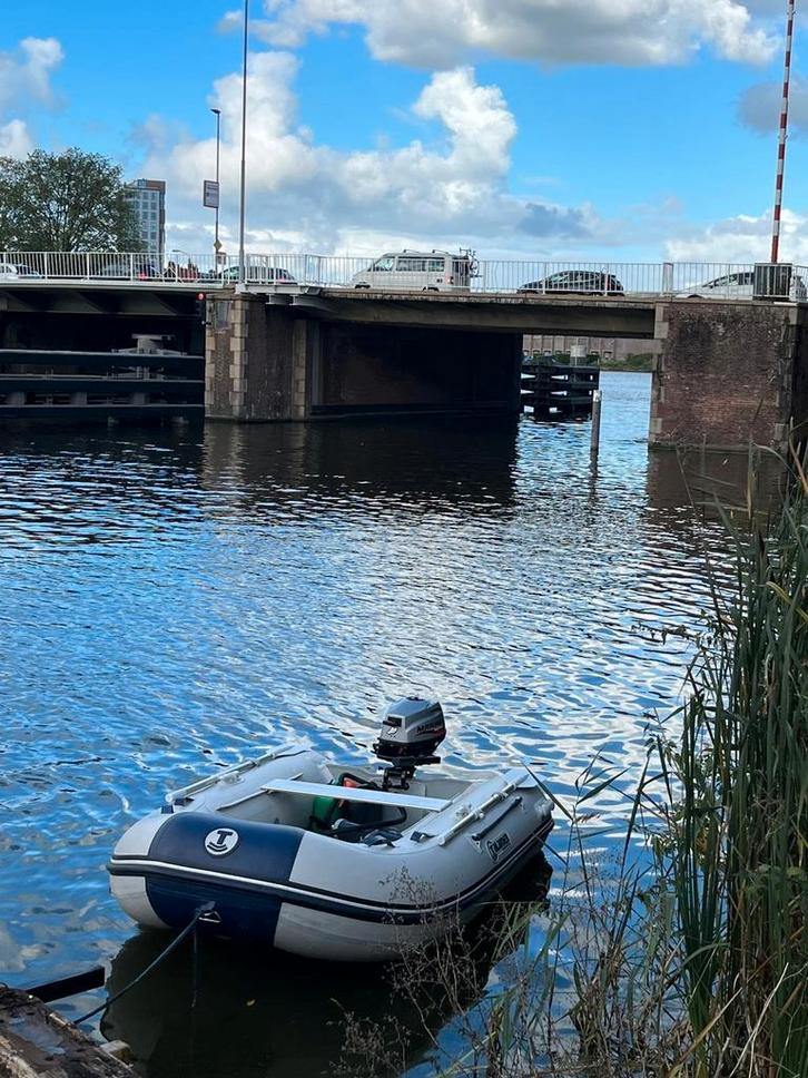 Talamex rubberboot met 3.5pk Mariner motor, Watersport en Boten, Rubberboten, Overige merken, Minder dan 70 pk, Benzine, Ophalen