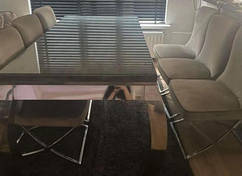 Moderne Eethoek & Salontafel, Huis en Inrichting, Complete eetkamers, Gebruikt, 6 tot 8 stoelen, Ophalen