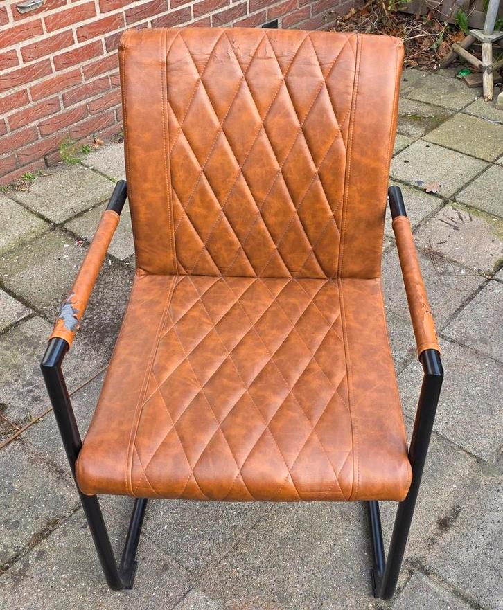 Eettafel stoelen (4 stuks), Huis en Inrichting, Stoelen, Gebruikt, Vier, Overige materialen, Bruin, Ophalen of Verzenden