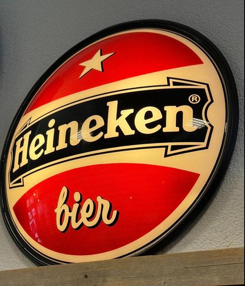 Lichtbakken Heineken. Professionele reclame displays, Verzamelen, Biermerken, Zo goed als nieuw, Reclamebord, Plaat of Schild