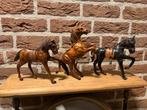Antieke leren paarden beeldjes, Ophalen of Verzenden, Gebruikt, Paard, Beeldje of Figuurtje