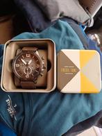 Fossil JR1424 Horloge - Stoer & in nieuwstaat!, Overige merken, Leer, Staal, Polshorloge