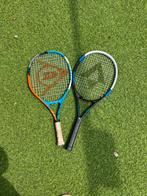 2 kinder tennis rackets en een rugtas, Sport en Fitness, Tennis, Ophalen, Zo goed als nieuw, Racket