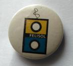 Speldje Felisol ( Logo keurmerk kleurechte textiel ), Verzamelen, Speldjes, Pins en Buttons, Merk, Ophalen of Verzenden, Speldje of Pin
