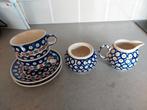 Bunzlau Servies - Kopjes, Schotels, Melkkan, Huis en Inrichting, Keuken | Servies, Gebruikt, Ophalen of Verzenden, Overige stijlen