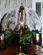 Grote hollywood regency tafellamp touch lamp roze glas '80, Antiek en Kunst, Ophalen of Verzenden