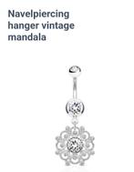 Nieuwe navelpiercing met mandala, Navelpiercing, Staal, Nieuw, Ophalen of Verzenden