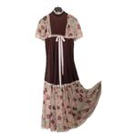 Vintage Paula Lee 70s dress, Ophalen of Verzenden, Zo goed als nieuw, Maat 34 (XS) of kleiner, Onder de knie
