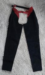 Zwart met rood suede chaps maat S of M, Ophalen of Verzenden, Zo goed als nieuw, Western, Dames