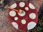 Speeltafel, doorsnee 70 cm,van boomschijf,beschilderd,gelakt, Nieuw, Ophalen