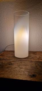 Melk en helder glas design lamp, Minder dan 50 cm, Glas, Ophalen of Verzenden, Zo goed als nieuw