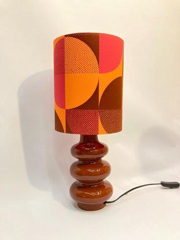 Retro design lamp roze bruin oranje beschikbaar voor biedingen