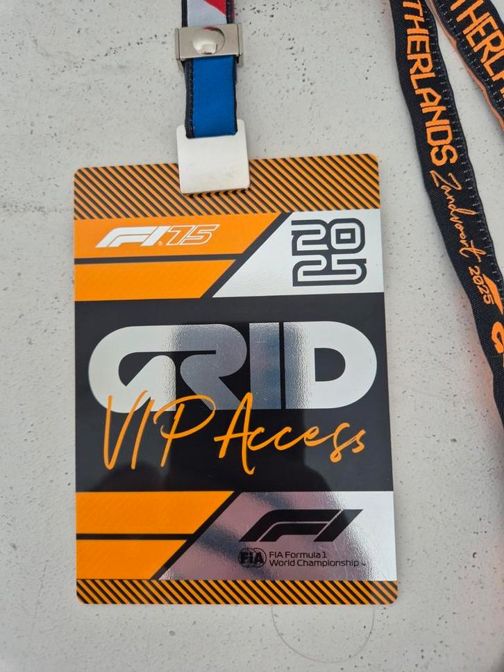 zandvoort 2025 VIP GRID PAS  f1 formule 1, Verzamelen, Automerken, Motoren en Formule 1, Nieuw, Formule 1, Ophalen of Verzenden