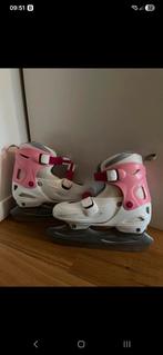 Verstelbare meisjes schaatsen,  rose wit, maat 34-37, Sport en Fitness, Schaatsen, Ophalen of Verzenden, Zo goed als nieuw, Kunstschaatsen