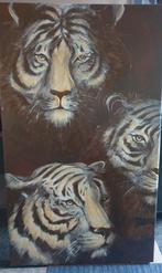 Tijger schilderij op canvas 60x100cm, Antiek en Kunst, Kunst | Schilderijen | Klassiek, Ophalen