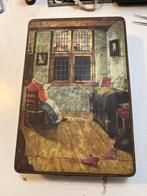 Vintage blik Schilderij Pieter Janssens Jaques chocolade, Ophalen of Verzenden, Gebruikt, Overige, Overige merken