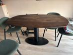 Deens ovale tafel met kolompoot - ideaal met eetkamerbank, Ophalen, Zo goed als nieuw, Vijf personen of meer, Ovaal