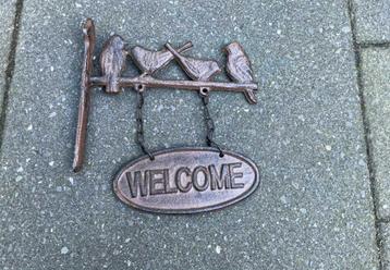 Gietijzeren Welcome/Goodbye bord (prijs per stuk) beschikbaar voor biedingen